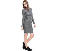 Urban Classics Robe Pull Femme Robe Courte Anthracite S 51% Viscose, 45% Polyester, 4% Élasthanne