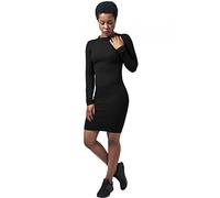 Urban Classics Robe côtelée longue à manches longues Noir S Femme