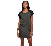 Urban Classics Robe T-Shirt Raglan Contrastant Femme Robe Courte Noir/Gris XL