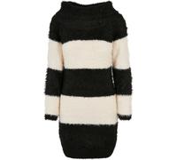 Urban Classics Robe femme Ladies Off Shoulder Feather Dress Black/Whitesand XXL