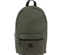 Urban Classics Diamond Quilt Leather Imitation Backpack Sac à Dos Loisir, 45 cm, 22 liters, Vert (Olive)