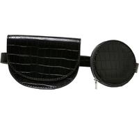 Urban Classics Sac Banane Double en Cuir synthétique Croco Organiseur, Noir, Taille Unique Mixte