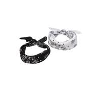 Urban Classics Satin Bandana 2-Pack, Noir/Blanc, Taille Unique Mixte