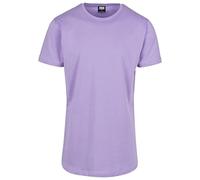 Urban Classics Shaped Long Tee Manches Courtes Ourlet Arrondi Col Rond Basique Streetwear Minimaliste 100% Coton Jersey, Multicolore (Lavender 00928), XXL Homme