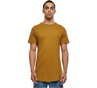 Urban Classics Shaped Long Tee Manches Courtes Ourlet Arrondi Col Rond Basique Streetwear Minimaliste 100% Coton Jersey Homme, Marron (Color nut), Taille L pour