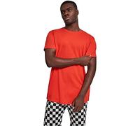 Urban Classics Shaped Long Tee Manches Courtes Ourlet Arrondi Col Rond Basique Streetwear Minimaliste 100% Coton Jersey, Orange (Bloodorange 01685), 4XL Homme