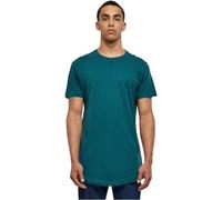 Urban Classics Shaped Long Tee, T-Shirt coupe droite Uni Col Ras Du Cou Manches Courtes Homme, Vert (Jasper 1149), Large