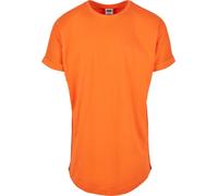 URBAN CLASSICS T Shirt pour Homme Long avec Manches retroussées, Turn Up Tee Coupe Longue, Manches Courtes, Col Rond, 100 % Coton, Taille 5XL, mandarin
