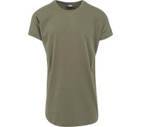 Urban Classics – T-shirt homme Shaped Turnup – manches retroussées – Vert (Olive 176) L