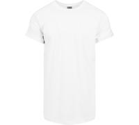 Urban Classics Homme Shaped Turnup URBAN CLASSICS T Shirt pour Homme Long avec Manches retrouss es Turn Up Tee Coupe Longue Manches, Blanc (White 220), S EU