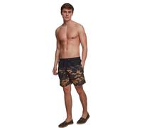Urban Classics Short De Bain Block Homme Short de Bain Camouflage forêt/Noir 5XL 100% Nylon