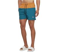 Urban Classics Homme Short De Bain Block Maillot, Bleu Sarcelle/Caramel, 4XL EU