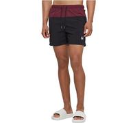 Urban Classics Short de Bain Block Maillot, Cerise/Noir, M Homme