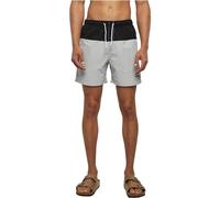 Urban Classics Short de Bain Block Maillot, Gris Clair/Noir, L Homme