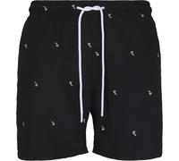 Urban Classics Short de bain Embroidery Swim Shorts Black/Palmtree M