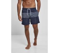 Urban Classics Short de bain Mid Block Pattern Swim Shorts Darkwater S