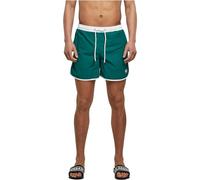 Urban Classics Short de Bain rétro Maillot, Blanc/Vert, XXX-Large Homme