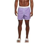 Urban Classics Short de Bain rétro Maillot, Lavande/Blanc, L Homme