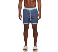 Urban Classics Short de Bain rétro pour Homme, Disponible dans de Nombreuses Couleurs différentes, Tailles S à 5XL, Bleu Vintage/Bleu océan, 2X-Large