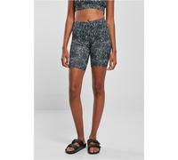 Urban Classics Short de cyclisme Femmes Tie Dye High Waist Black/White XS