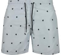Urban Classics Short de natation Embroidery Skull/Lightasphalt/Black 4XL