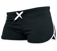 Urban Classics Short de sport femme Sexy Noir/Blanc S