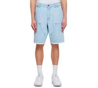 Urban Classics Open Edge Two Knee Denim Shorts Bleu 36 Homme