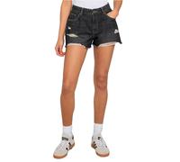 Ladies Destroyed Denim Shorts noir 27