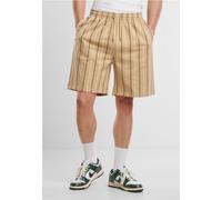 Urban Classics Printed Pinstripe Shorts Beige XL Homme