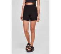 Urban Classics - Short en tricot côtelé pour dames noir - 4XL