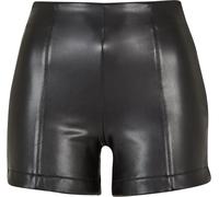 Urban Classics Ladies Synthetic Leather Shorts Femme Short Noir L 93% Polyester, 7% Élasthanne