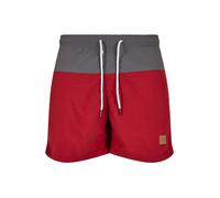 Urban Classics Shorts de bain pierre / rouge feu, Taille L
