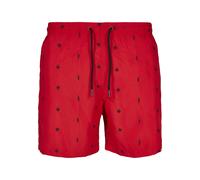 Urban Classics Shorts de bain rouge / noir, Taille S