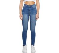 Urban Classics Skinny Open Hem High Waist Jeans Bleu 26 Femme