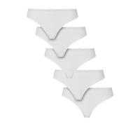 String dentelle en coton femme Urban Classics Basic (x5) Blanc S