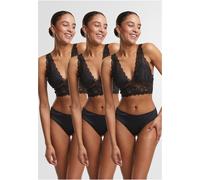 Urban Classics Slip femme Ladies Lace Brazilian 3-Pack TB7849B XS