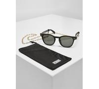 Urban Classics Sonlunettes de soleil Sunglasses Italy with chain Black/Gold