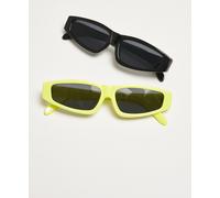 Urban Classics Sonlunettes de soleil Sunglasses Lefkada 2-Pack Neonyellow/Black