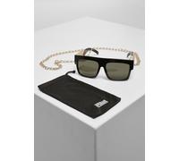 Urban Classics Sonlunettes de soleil Sunglasses Zakynthos With Chain Black/Gold