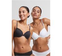 Urban Classics Basic Cotton Lace Bra 2 Units Noir 75 / A Femme
