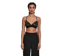 Urban Classics Soutien-Gorge Triangle en Dentelle Femme Bustier Noir XS 91% Polyamide, 9% élasthane