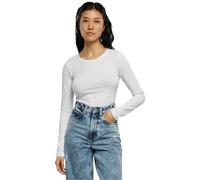 Urban Classics Ladies Stretch Jersey Longsleeve Body T-Shirt, White, XL Femme