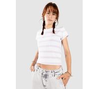 Urban Classics Stripe Cropped T-Shirt blanc S