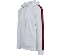 Urban Classics - Stripe Shoulder Hoody blanc / noir / rouge