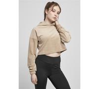 Urban Classics Sweat À Capuche Large En Velours Pour Femmes Crop Bauchfrei