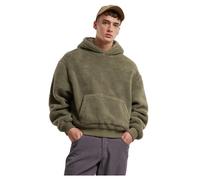 Urban Classics Sweat à capuche TB7265 Oversize Teddy Vert palegreen XL Homme
