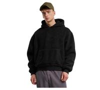 Urban Classics – Sweat à capuche surdimensionné pour homme – Fourrure de peluche douce – Noir L