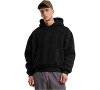 Urban Classics Sweat à Capuche surdimensionné pour Homme - Sweat à Capuche décontracté en Fourrure de Peluche Douce - Coupe surdimensionnée, Noir, L