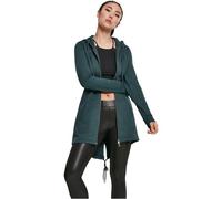 URBAN CLASSICS Sweat à Capuche Zippé, Long, Style Parka, pour Femme, Long Zip Hoodie, bottlegreen, Taille XXL