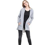 URBAN CLASSICS Sweat à Capuche Zippé, Long, Style Parka, pour Femme, Long Zip Hoodie, grey, Taille L